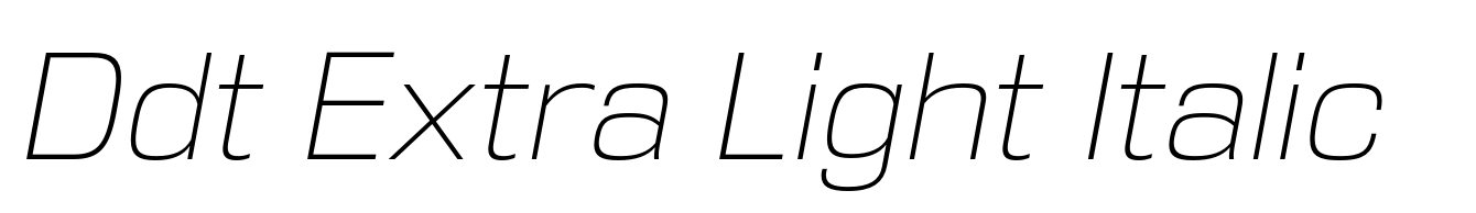 Ddt Extra Light Italic